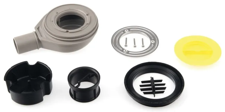 MIRAI syfon do brodzików, 90mm, DN40, czarny