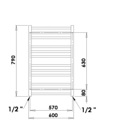 Przejdź do produktu Grzejnik łazienkowy 60x79 cm PMH Avento AV2SS stal szczotkowana