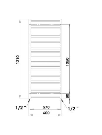 Przejdź do produktu Grzejnik łazienkowy 60x121 cm PMH Avento AV4SS stal szczotkowana
