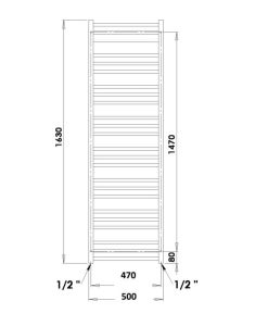 Grzejnik łazienkowy 50x163 cm PMH Avento AV5.