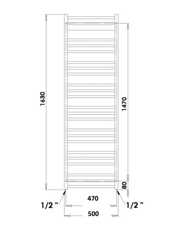 Grzejnik łazienkowy 50x163 cm PMH Avento AV5.