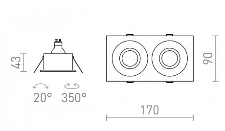 Przejdź do produktu GALO II wpuszczana czarna 230V LED GU10 9W IP65