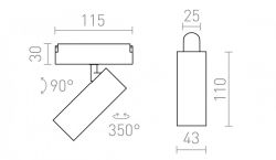 LOKI 11 dla systemu VEGA/WAVE czarna  24= LED 12W 24°  3000K 4000K 6500K