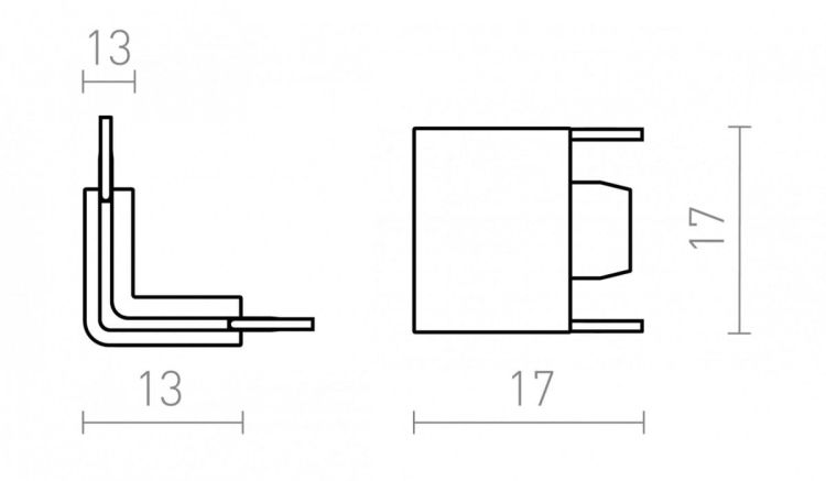 VEGA 90 L łącznik czarna 24=