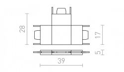 VEGA T łącznik czarna 24=