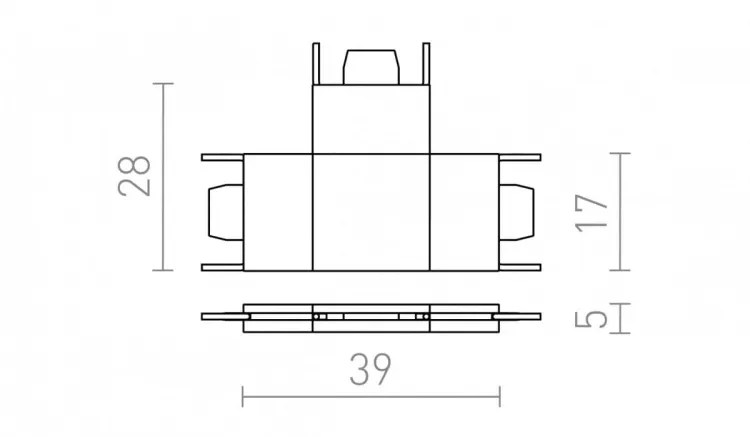 VEGA T łącznik czarna 24=