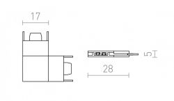 VEGA L łącznik czarna 24=