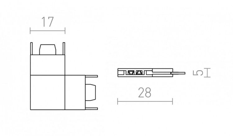 VEGA L łącznik czarna 24=