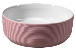 ARDEA ceramiczna umywalka nablatowa śr. 41cm, różowa