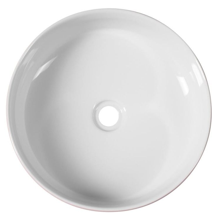 ARDEA ceramiczna umywalka nablatowa śr. 41cm, różowa