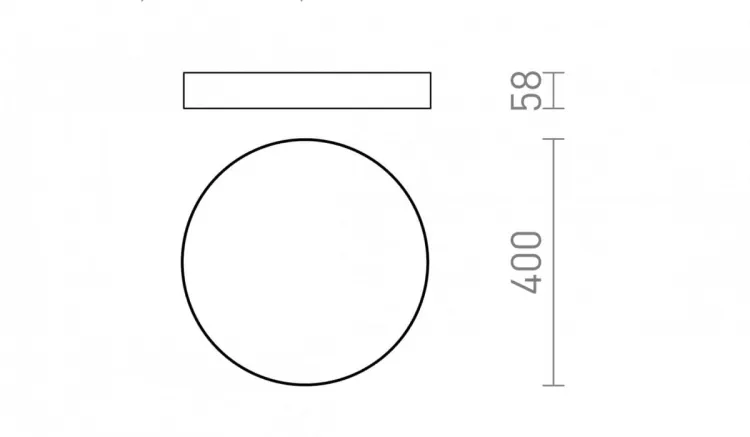 LARISA R 40 DIMM sufitowa biała 230V LED 50W 3000K 4000K 6500K