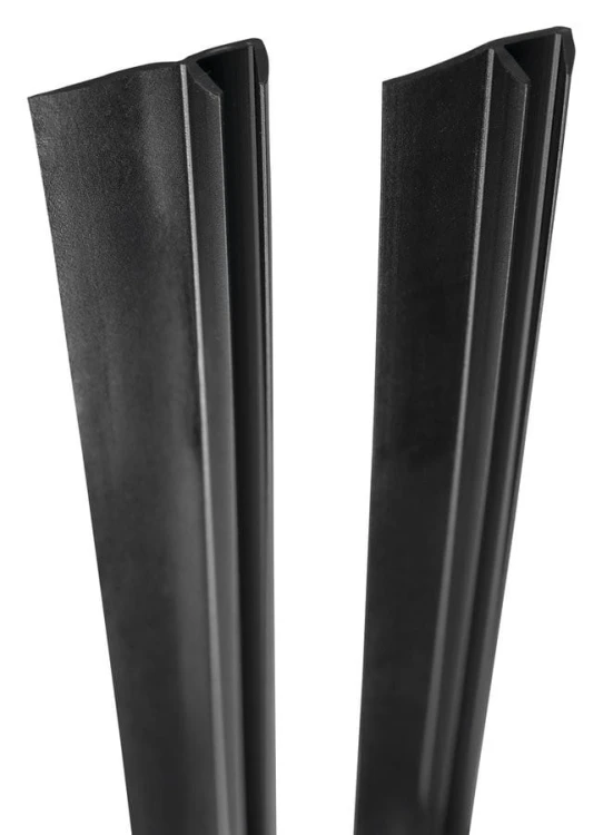 Zestaw uszczelek pionowych do szkła 5/5mm, 2000mm, czarny