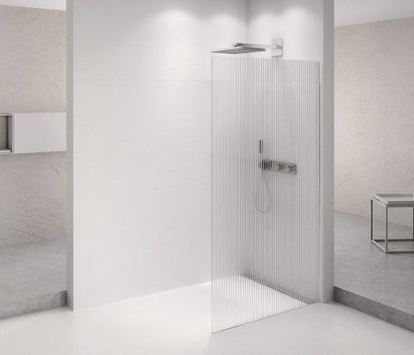 Przejdź do produktu ARCHITEX CHROM walk-in, 1462 mm, szkło Flute