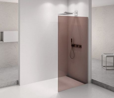 Przejdź do produktu ARCHITEX CHROM walk-in, 1162 mm, szkło Marron