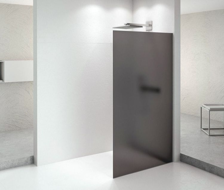 ARCHITEX CHROM walk-in, 862 mm, szkło mat dymione