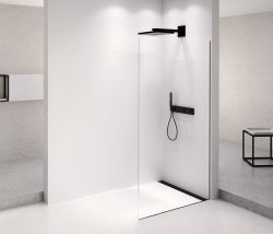 ARCHITEX BLACK MATT walk-in, 1062 mm, szkło czyste