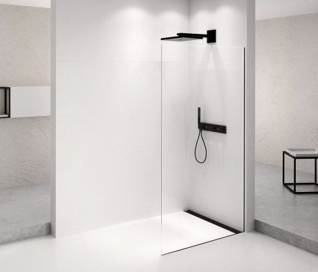 Przejdź do produktu ARCHITEX BLACK MATT walk-in, 1462 mm, szkło czyste