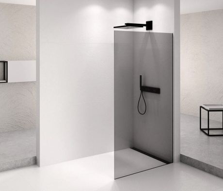 Przejdź do produktu ARCHITEX BLACK MATT walk-in, 862 mm, szkło dymione