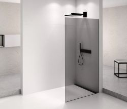 ARCHITEX BLACK MATT walk-in, 1162 mm, szkło dymione
