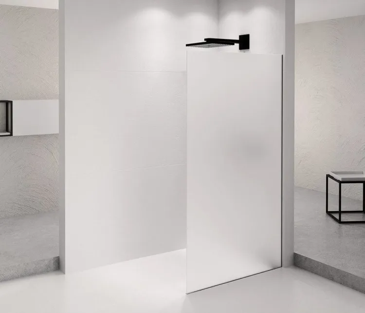ARCHITEX BLACK MATT walk-in, 1262 mm, szkło matowe