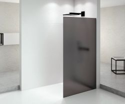 ARCHITEX BLACK MATT walk-in, 1062 mm, szkło mat dymione
