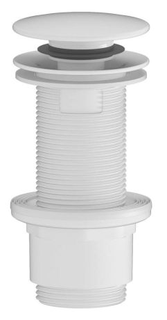Przejdź do produktu Odpływ umywalkowy 5/4”, klik-klak, duży korek, 10-80mm, ABS/biały mat