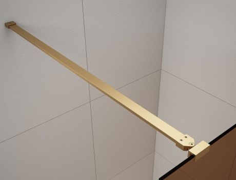 Przejdź do produktu ESCA GOLD MATT jednoczęściowa kabina przysznicowa Walk-In, szklo dymione, 1000 mm