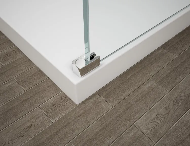 ESCA CHROME jednoczęściowa kabina przysznicowa Walk-In, montaż przy ścianie, szkło mat dymione, 1100 mm