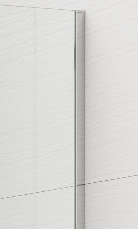 Przejdź do produktu ESCA CHROME jednoczęściowa kabina przysznicowa Walk-In, montaż przy ścianie, szkło mat dymione, 1400 mm