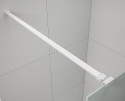 ESCA WHITE MATT jednoczęściowa kabina przysznicowa Walk-In, szklo dymione, 1400 mm