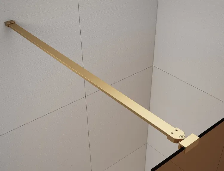 ESCA GOLD MATT jednoczęściowa kabina przysznicowa Walk-In, szklo dymione, 1500 mm