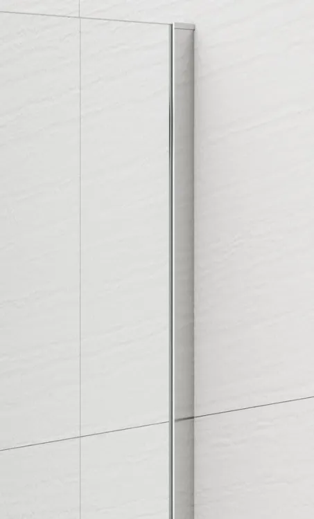 ESCA CHROME jednoczęściowa kabina przysznicowa Walk-In, montaż przy ścianie, szkło czyste, 300 mm