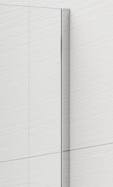 ESCA CHROME jednoczęściowa kabina przysznicowa Walk-In, montaż przy ścianie, szkło czyste, 600 mm