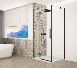 TRINITY BLACK kabina prysznicowa 1000x1200mm, szkło czyste, lewe