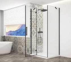 TRINITY BLACK kabina prysznicowa 1000x1200mm, szkło czyste, lewe