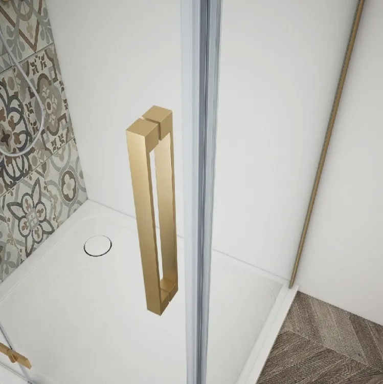 TRINITY GOLD MATT kabina prysznicowa 1000x1200mm, szkło czyste, prawe