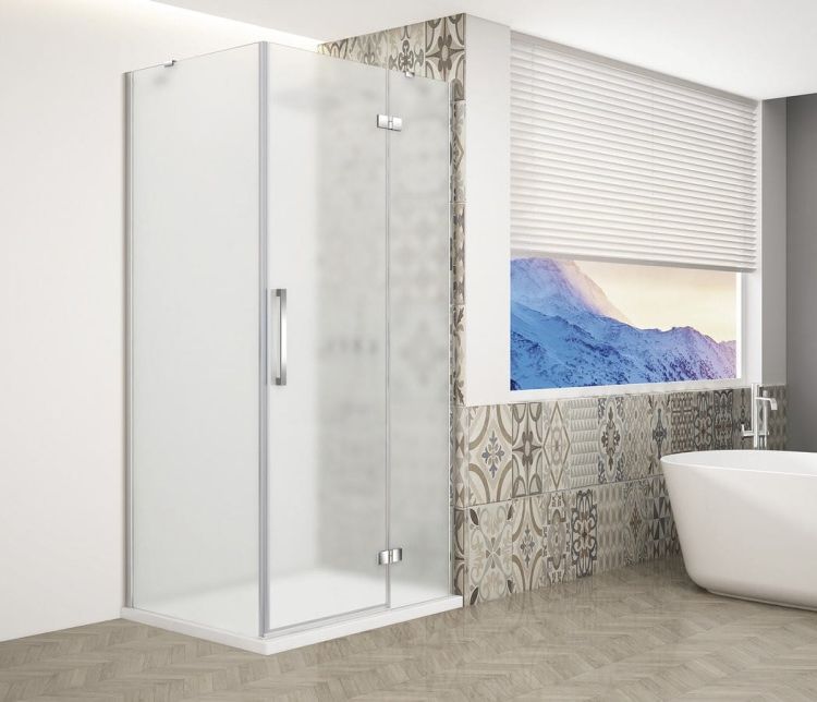 TRINITY CHROME kabina prysznicowa 900x1200mm, szkło matowe, prawe