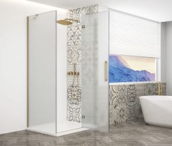 TRINITY GOLD MATT kabina prysznicowa 1200x800mm, szkło matowe, prawe