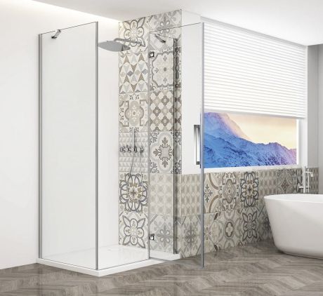 Przejdź do produktu TRINITY CHROME kabina prysznicowa 900x800mm, szkło czyste, prawe
