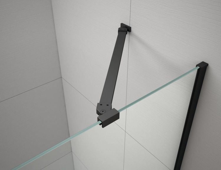 TRINITY BLACK kabina prysznicowa 900x800mm, szkło matowe, lewe