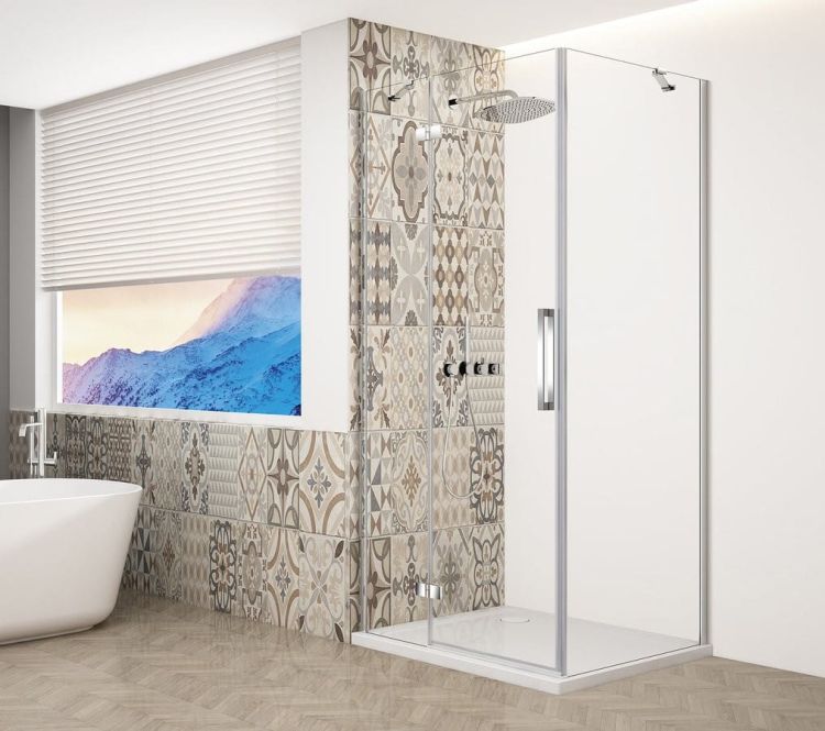 TRINITY CHROME kabina prysznicowa 1000x900mm, szkło czyste, lewe