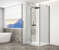 TRINITY BLACK kabina prysznicowa 1100x900mm, szkło matowe, lewe