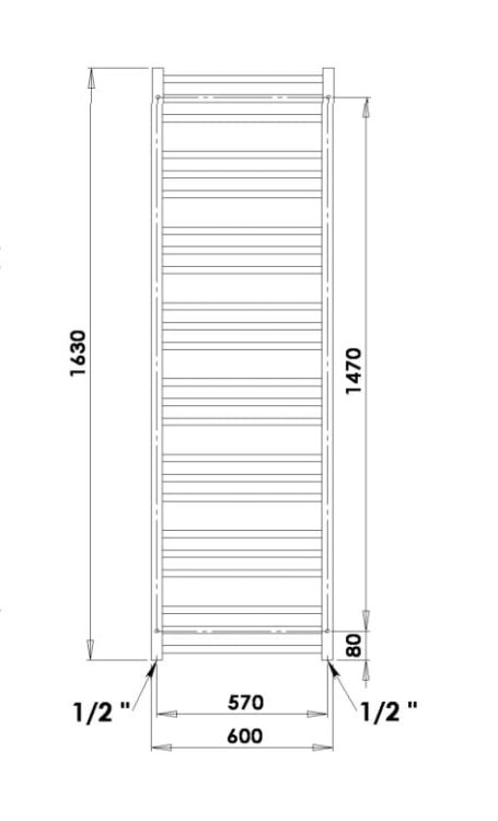 Grzejnik łazienkowy 60x163 cm PMH Avento AV6.