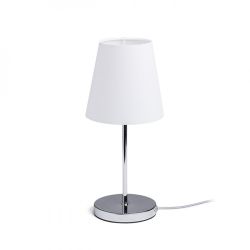 NYC/CONNY 15/15 stołowa  Polycotton biała/nikiel 230V LED E27 11W