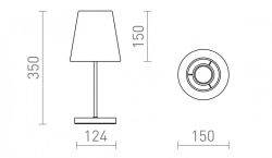 NYC/CONNY 15/15 stołowa  Polycotton biała/nikiel 230V LED E27 11W