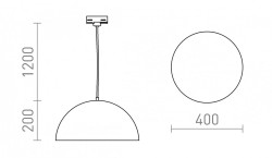 GLADYS 40 do 3-faz. szyny czarna/złota 230V LED E27 15W