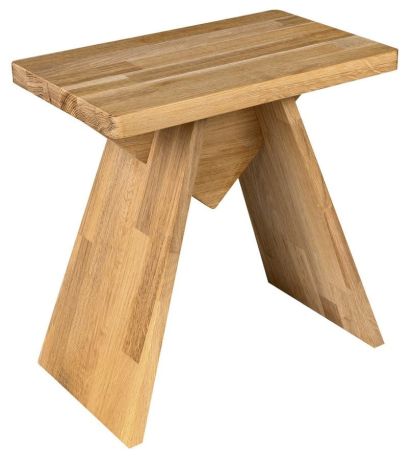 Przejdź do produktu ASTYLE taboret 40x41x25cm, lite drewno dąb naturalny