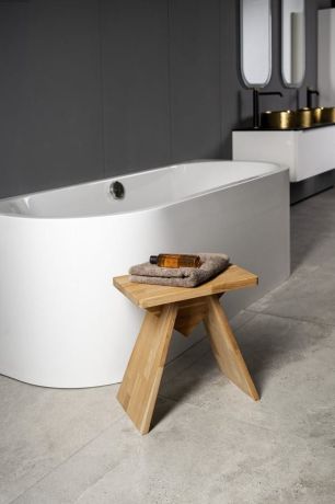 Przejdź do produktu ASTYLE taboret 40x41x25cm, lite drewno dąb naturalny