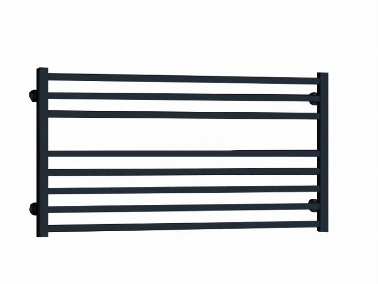Grzejnik łazienkowy, poziomy 121x48 cm PMH Avento AVXLB czarny