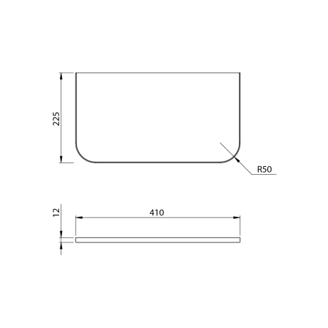 Przejdź do produktu ZORBA blat Rockstone 41x22,5cm, biały mat